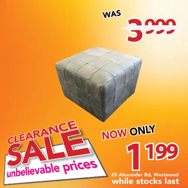 Leather Ottoman
