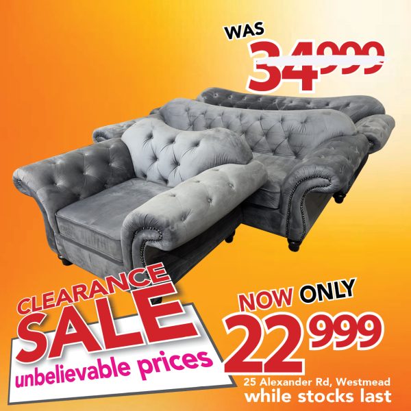 Cleopatra - 3pce - Velvet Grey